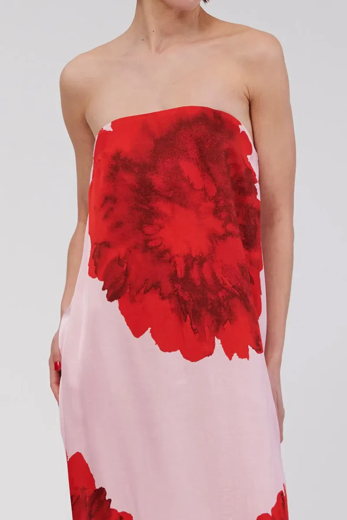 Suboo Emilia Bustier Maxi Dress in Pink Size 10 - Image 4