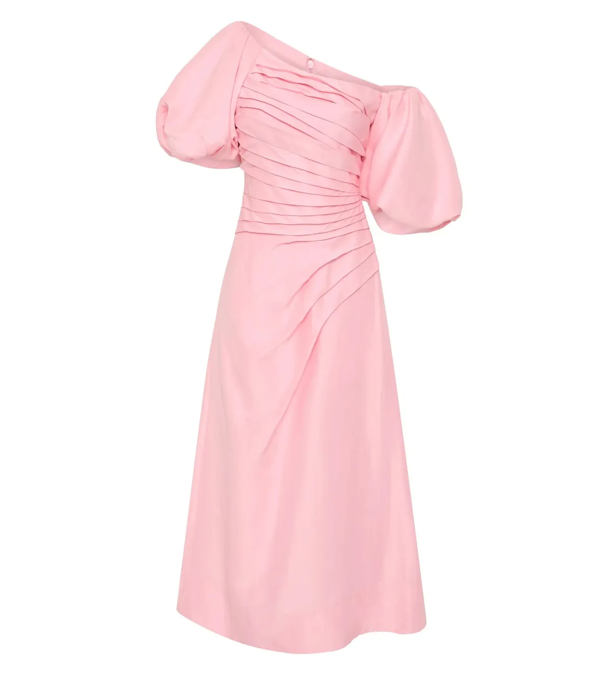 Aje Cadence Ruched Midi Dress in Ballerina Pink Size L / AU 12 - Image 4