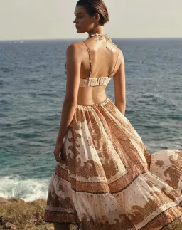 Maxine Plunge Maxi Dress for rent on The Volte - image 2