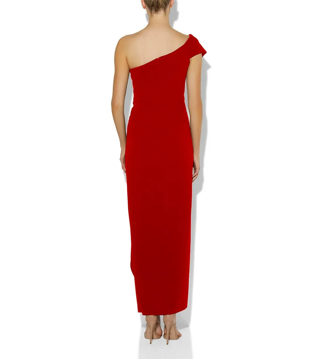 Montique Bella Stretch Crepe Maxi Gown Red Size AU 8 for rent on The Volte - main image