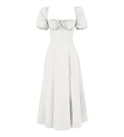 House of CB Tallulah Puff Sleeve Midi Sundress White Size 8/XS for rent on The Volte - image 5