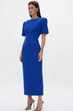 Rachel Gilbert Dover Short Sleeve Dress in Cobalt Size 12 for rent on The Volte - image 4