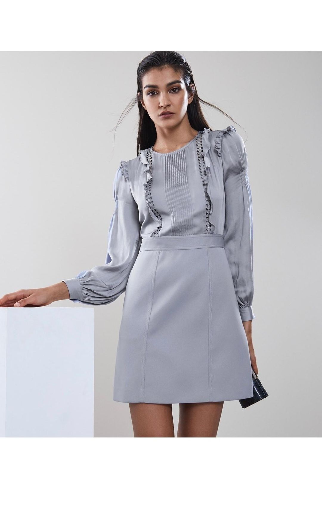 light blue mini Reiss dress Light blue Size 6 for rent on The Volte - main image