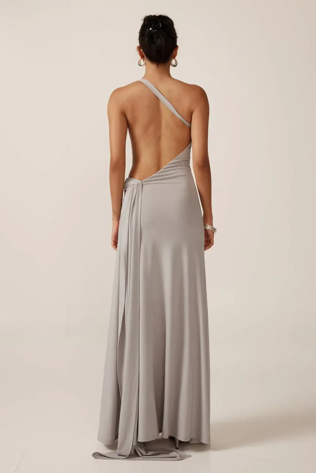 Ance Gria Gaia Gown Silver Grey Size 8 for rent on The Volte - main image