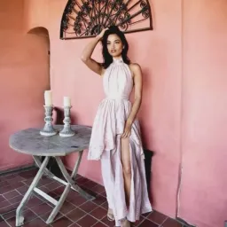 AJE Sienna Maxi Gown Dress Blush Pink Size AU 10 for rent on The Volte - image 4
