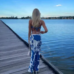 SIR THE LABEL Esme Silk Scarf & Skirt Set Merce Blue Size AU 8 (1) for rent on The Volte - image 5