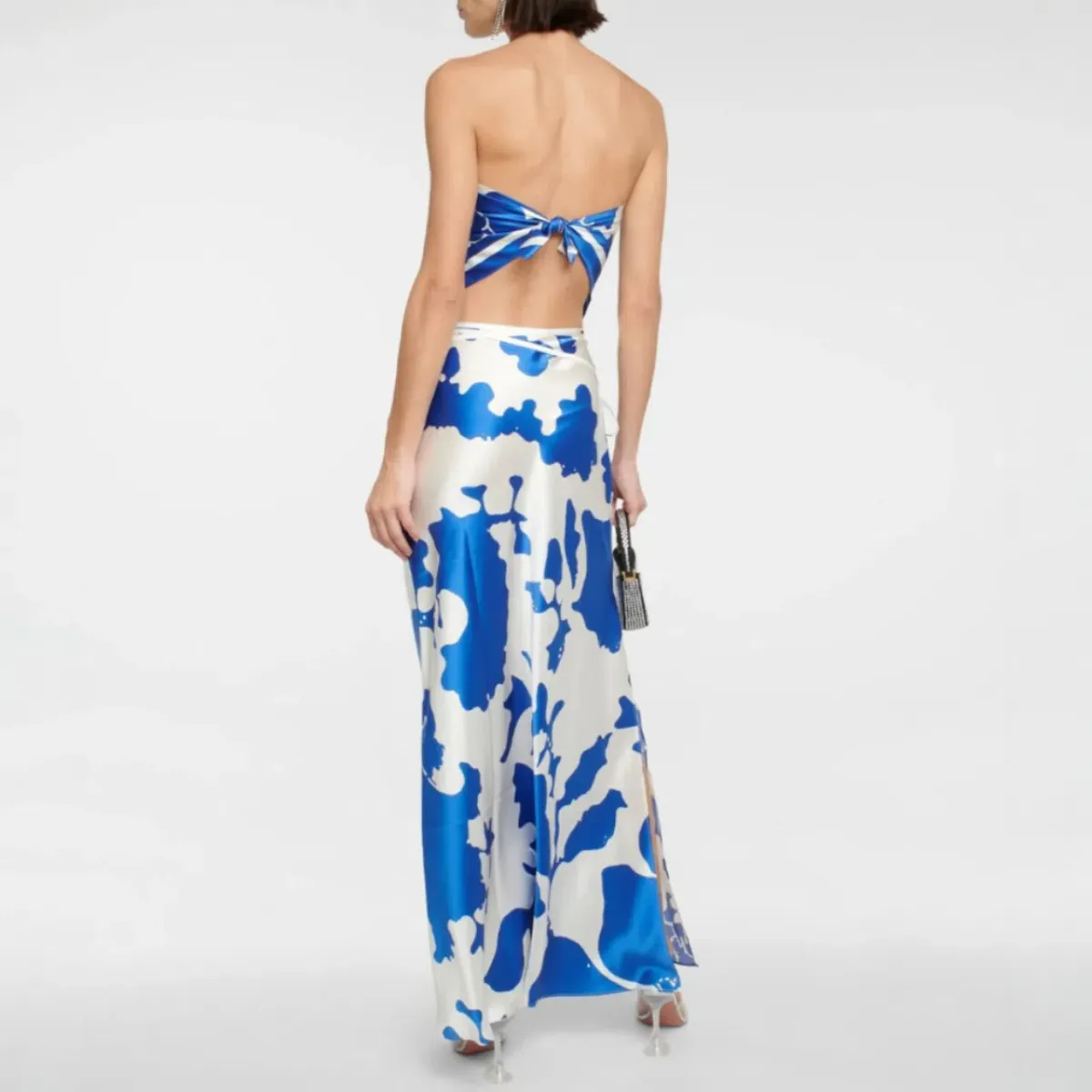 SIR THE LABEL Esme Silk Scarf & Skirt Set Merce Blue Size AU 8 (1) - Image 2