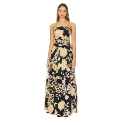 SHONA JOY Xenia Strapless Tiered Maxi Dress Gown in Black Size AU 8 for rent on The Volte - image 2