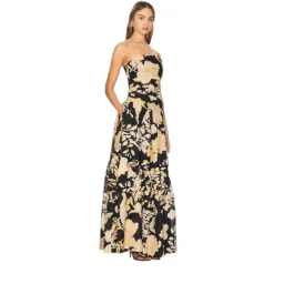 SHONA JOY Xenia Strapless Tiered Maxi Dress Gown in Black Size AU 8 for rent on The Volte - image 3