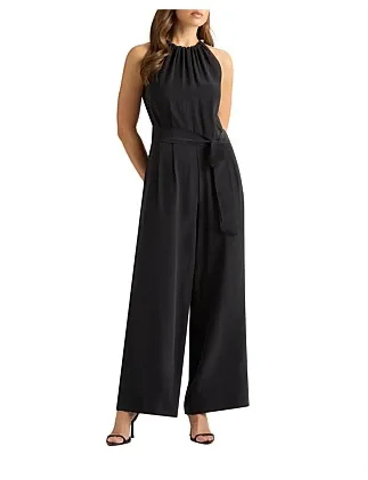 David Lawrence Gisele Silk Jumpsuit Black Size 14/L - Image 1