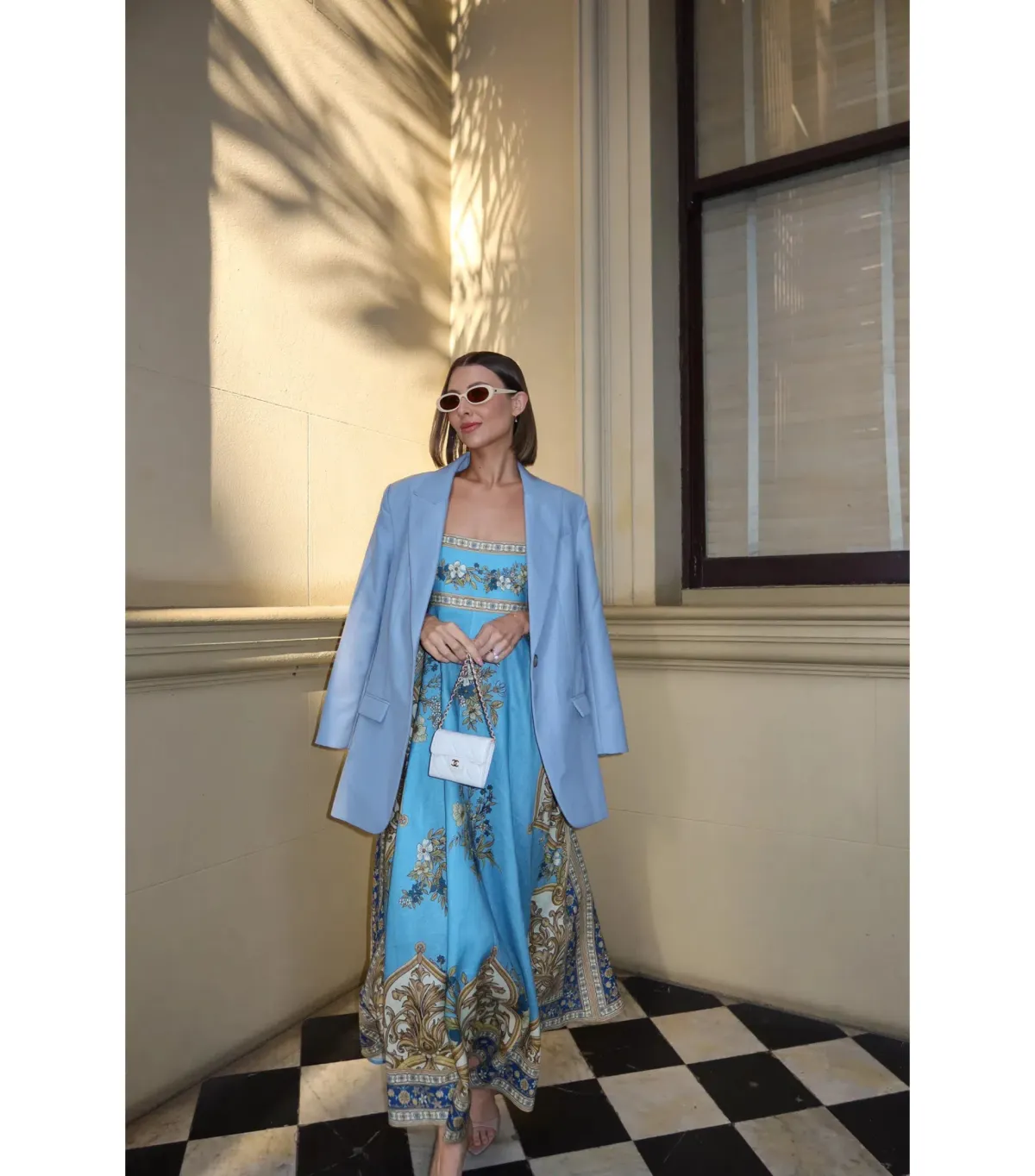 Alemais x La Sirena Boutique Exclusive Cassie Sundress Blue Print Size AU 10 - Image 3