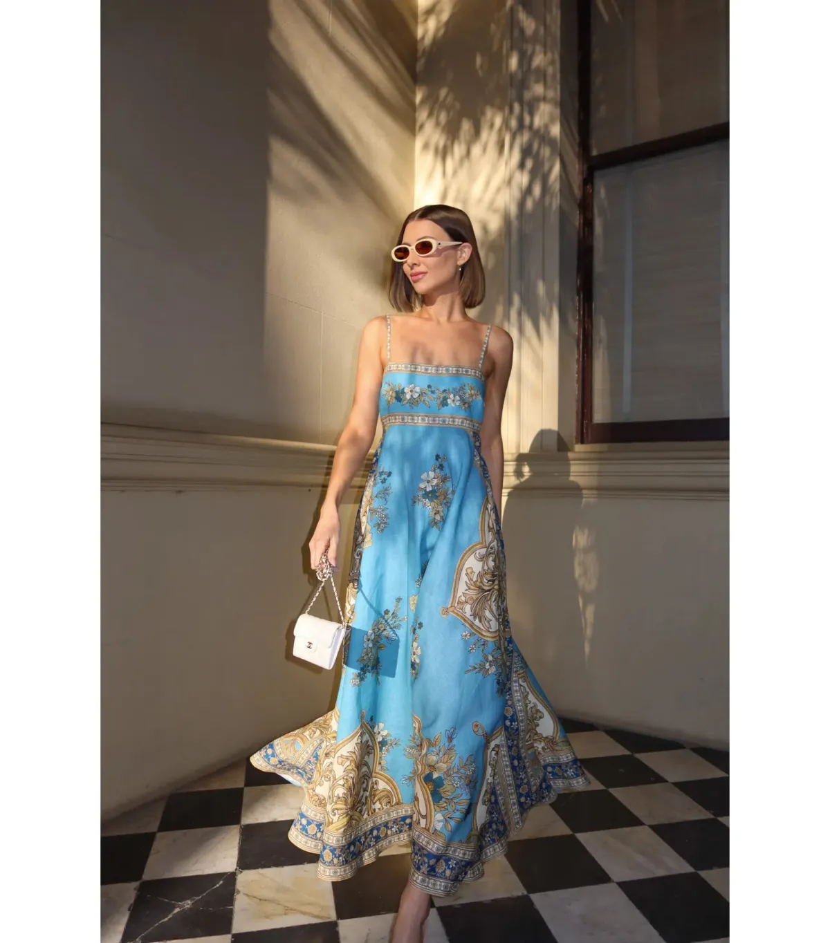 Alemais x La Sirena Boutique Exclusive Cassie Sundress Blue Print Size AU 10 - Image 2