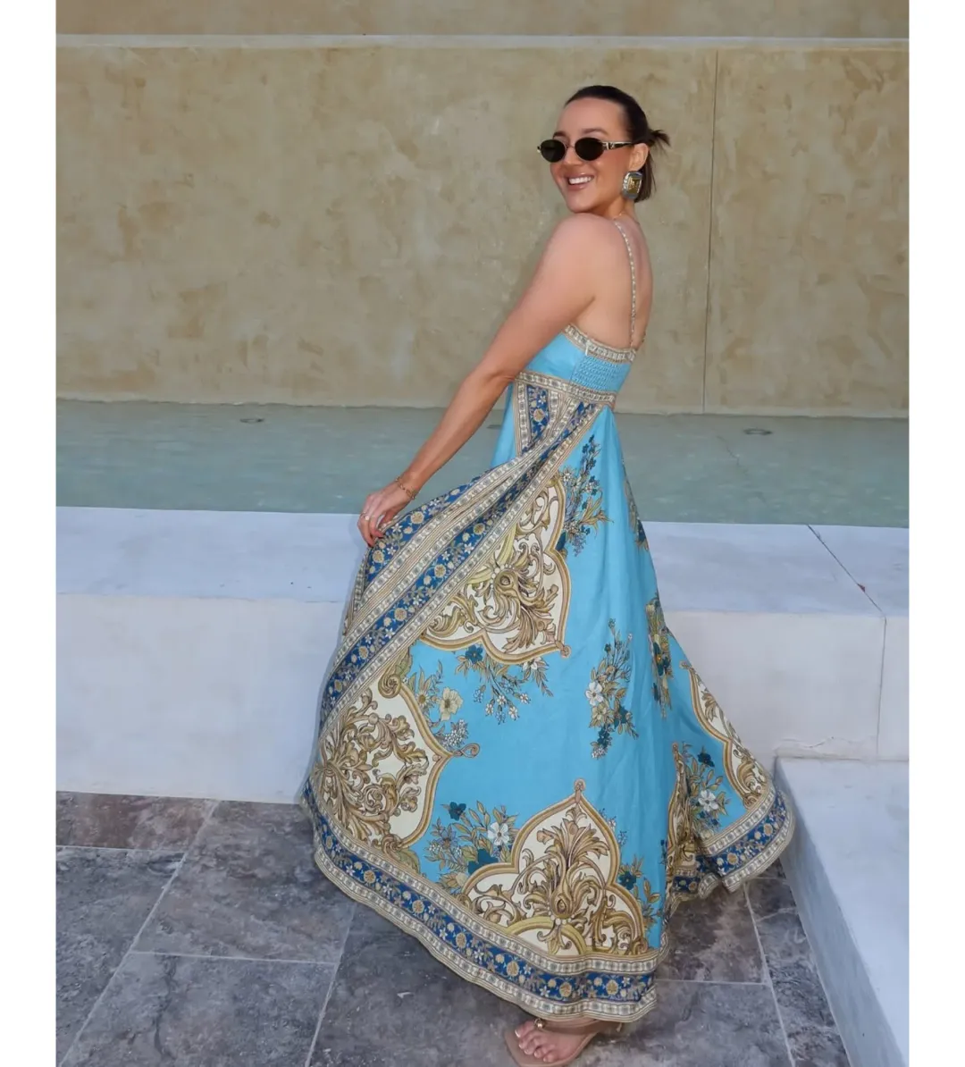 Alemais Cassie Sundress La Sirena Boutique Exclusive in Print Size 14 for rent on The Volte - main image