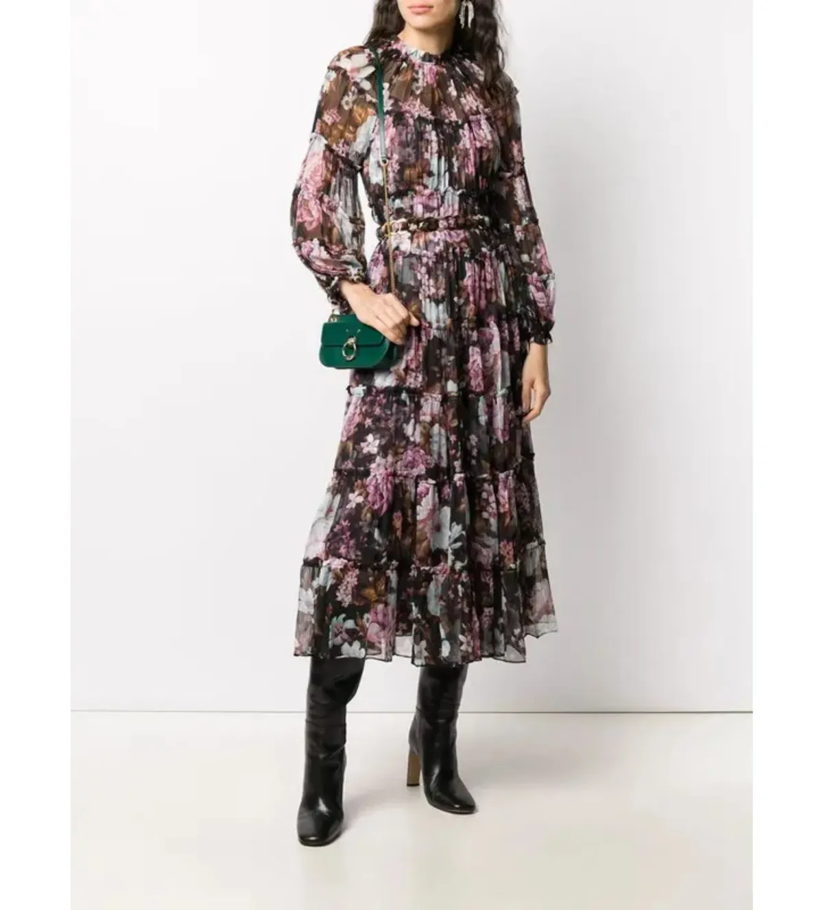 Zimmerman Charm Tiered Chiffon Midi Dress Size AU 10 - Image 1