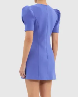 Rebecca Vallance Violetta Short Sleeve Mini Dress Perwinkle Blue Size AU 12 for rent on The Volte - image 2