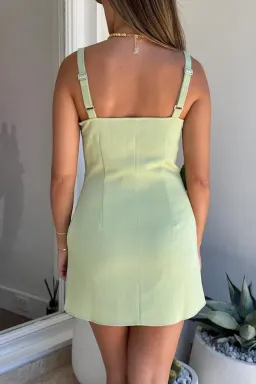Sneaky Link Renee Tailored Mini Dress Green Size 6 for rent on The Volte - image 2