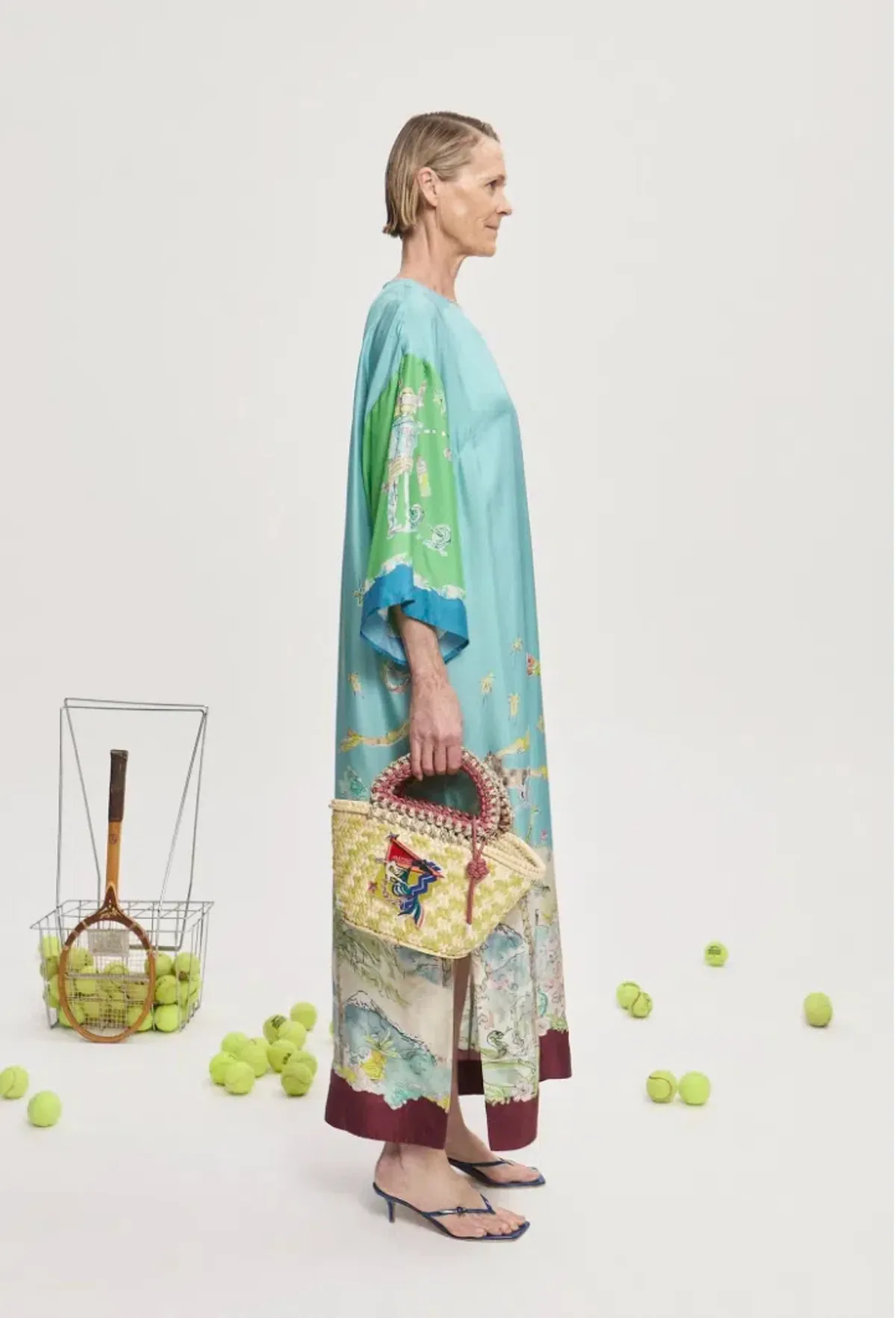 Alemais Daria Silk Midi Dress Multi Size 16AU - Image 3