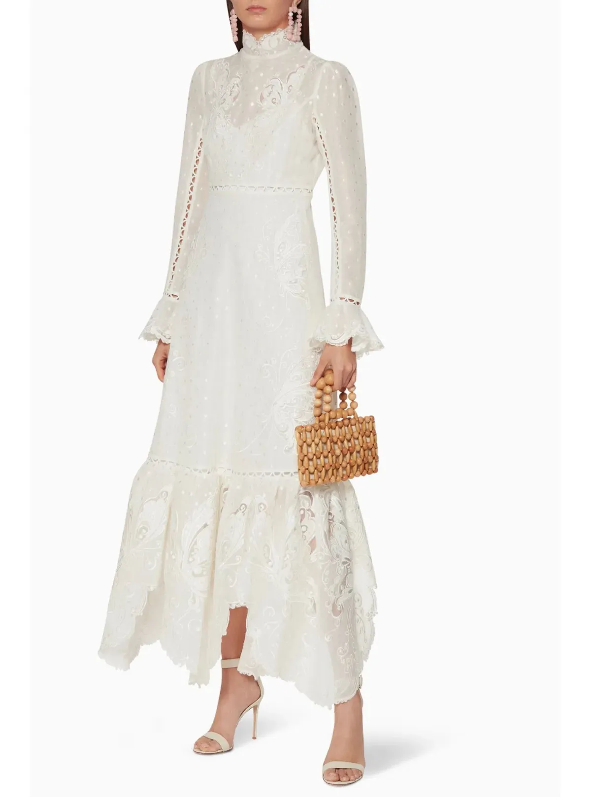 Zimmermann Super Eight Embroidered Maxi Dress in White Size 0 / AU 8 - Image 2