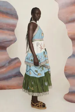 Alemais Bath House Midi Dress Multi Size 16 for rent on The Volte - image 3