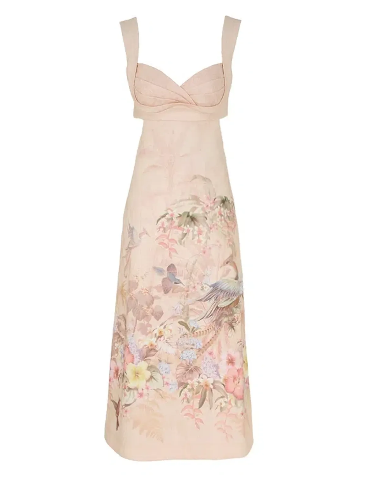 Zimmermann Illuminate Midi Dress Cream Size 0/Au 8 for rent on The Volte - main image
