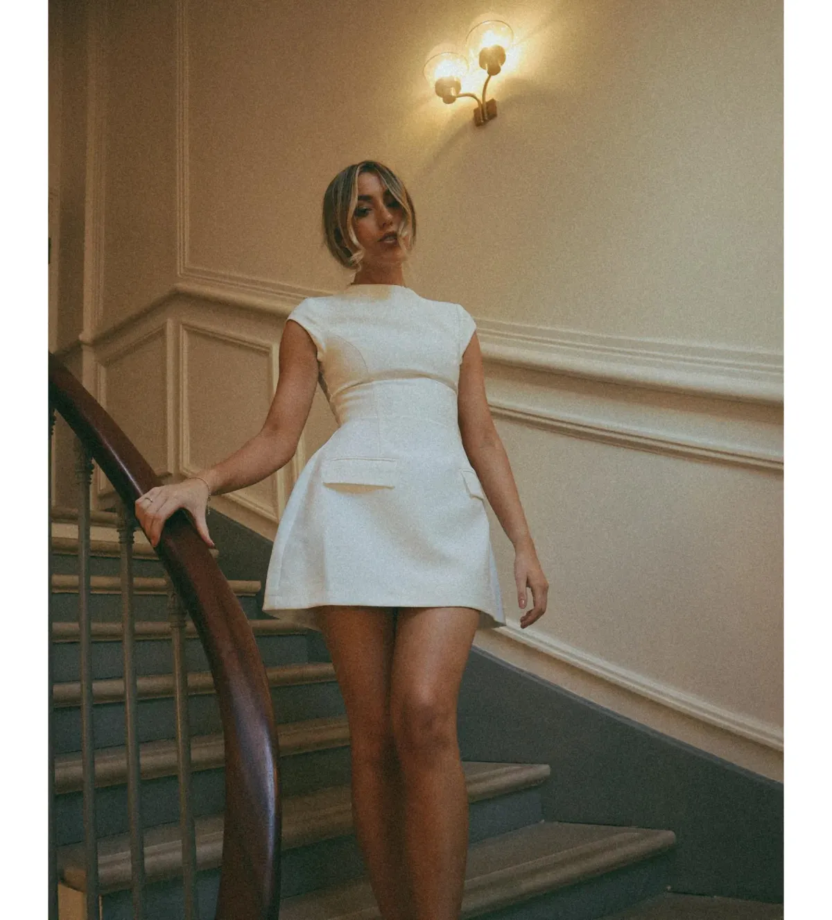 Odd Muse The Ultimate Muse Cap Sleeve Mini Dress White Size XXS AU 4 - Image 4