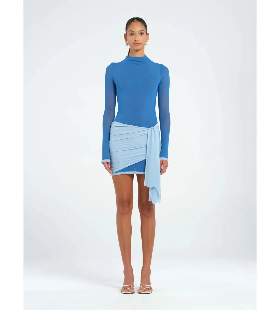 BENNI Kingsley Mini Dress Blue Size AU 6 for rent on The Volte - main image