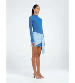 BENNI Kingsley Mini Dress Blue Size AU 6 for rent on The Volte - image 2