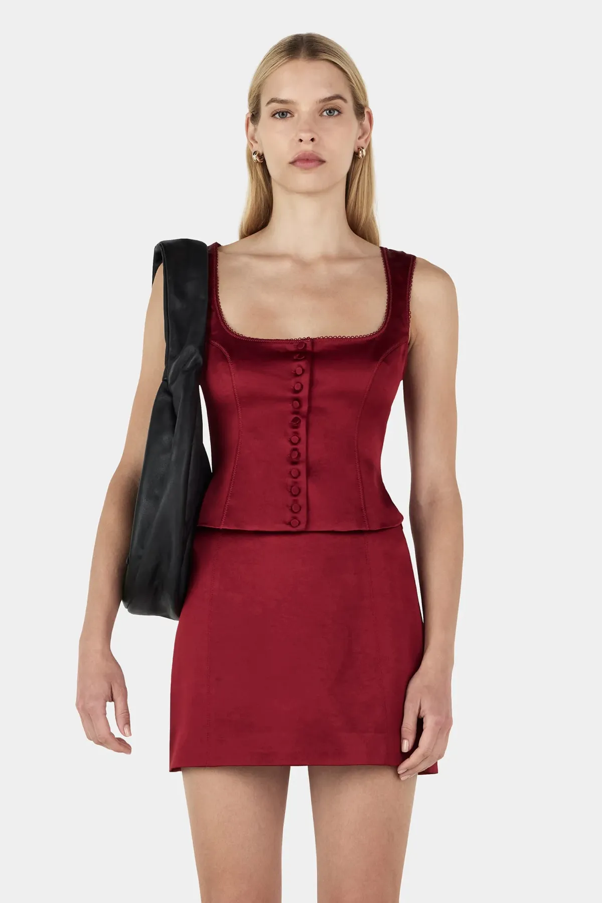 Hansen and Gretel Rowena Corset Top Red Dahlia Size AU 12 for rent on The Volte - main image