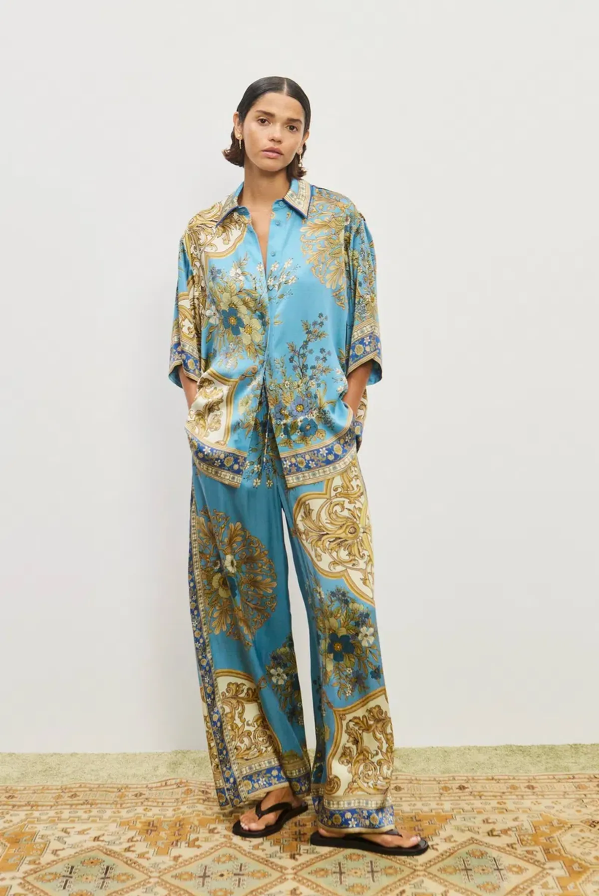 Alemais Cassie Silk Shirt and Pant Set Size AU 16 - Image 1