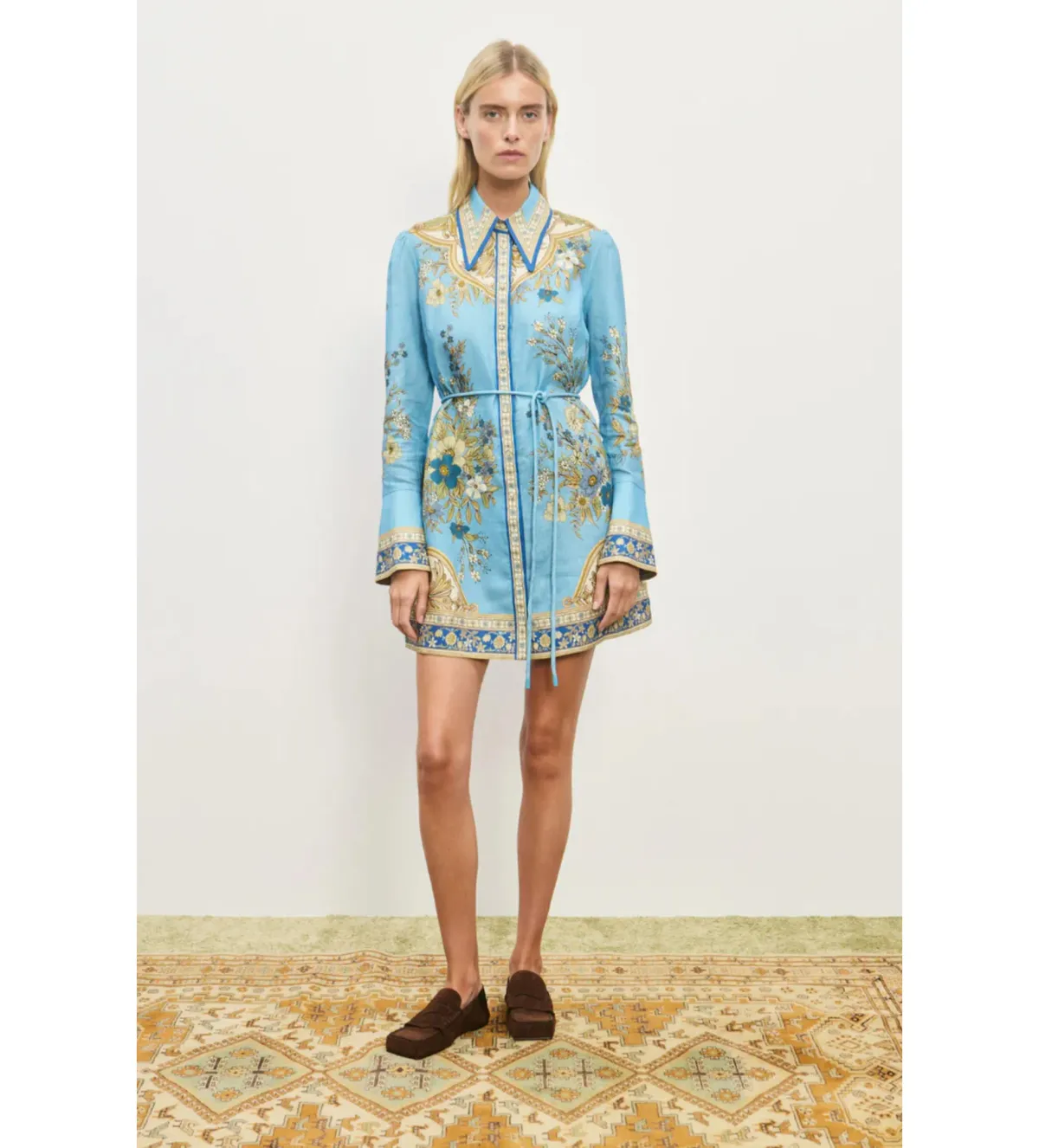 Alemais Cassie Mini Dress in Blue Size AU 10 - Image 1