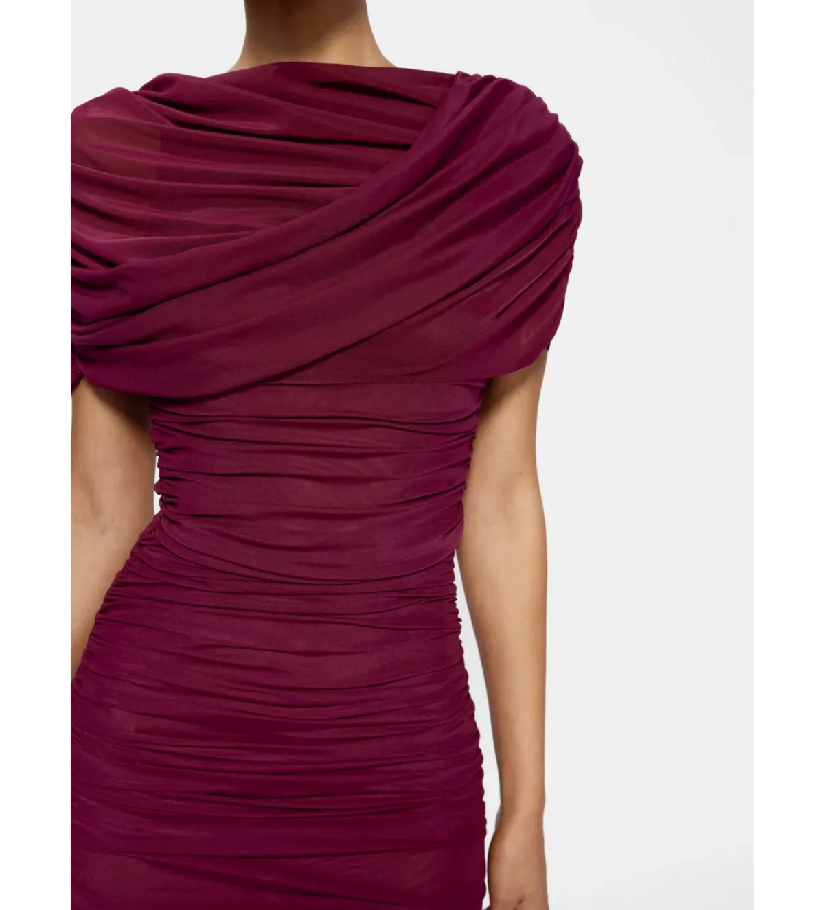 Effie Kats Phoenix Mini Dress in Burgandy Size AU 8 - Image 4