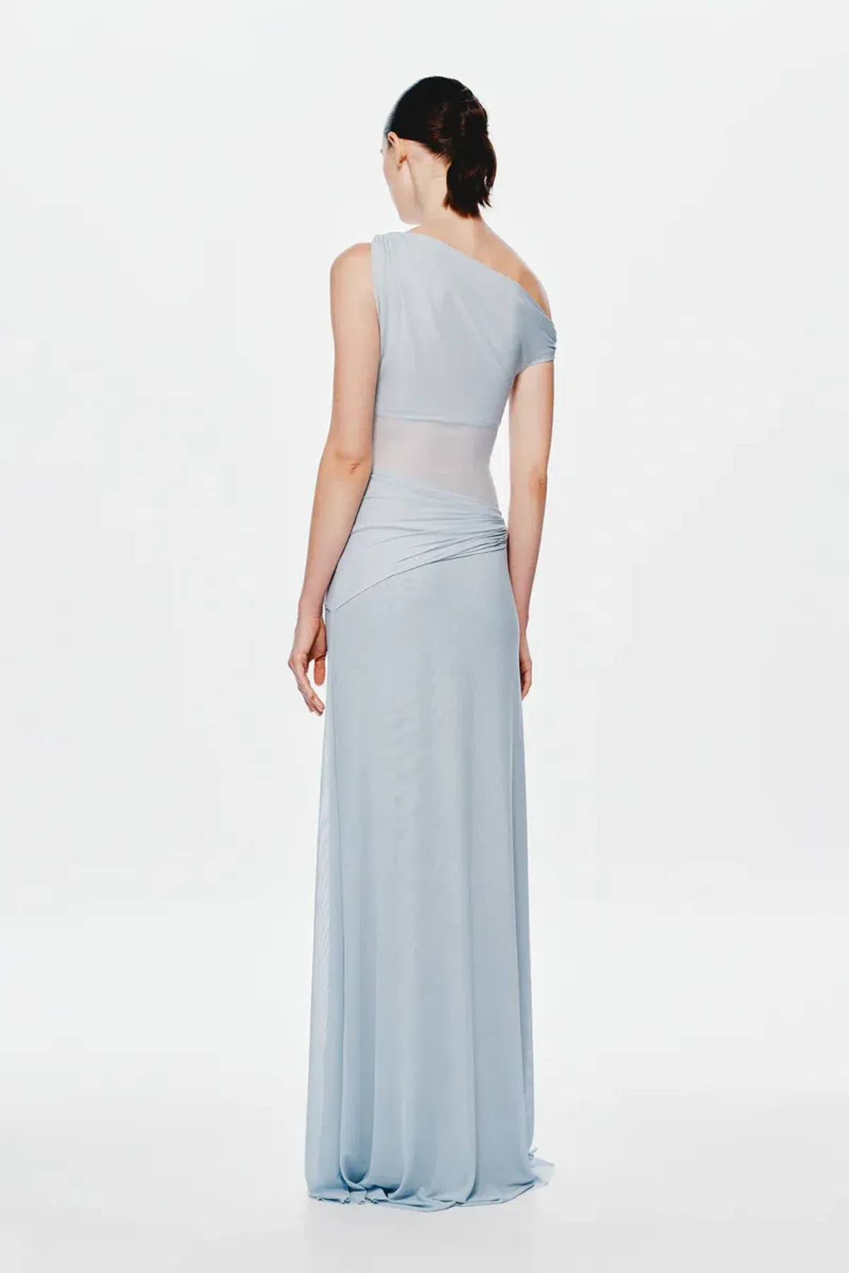 Misha Sisal Mesh Maxi Dress in Dove Blue Size 10 - Image 3