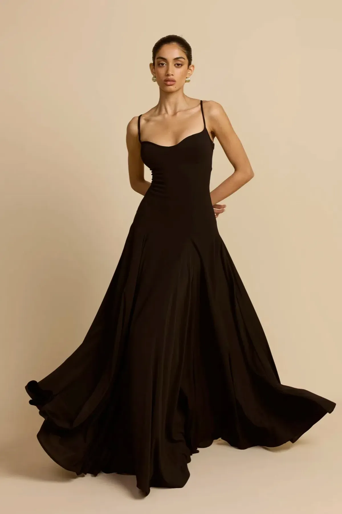 Arcina Ori Paloma Maxi Dress in Black Size 8 for rent on The Volte - main image