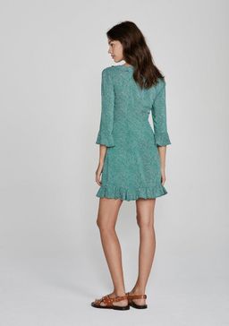 Auguste the Label Diamond Rumba Sleeved Mini Dress in Green size 12 for rent on The Volte - image 2