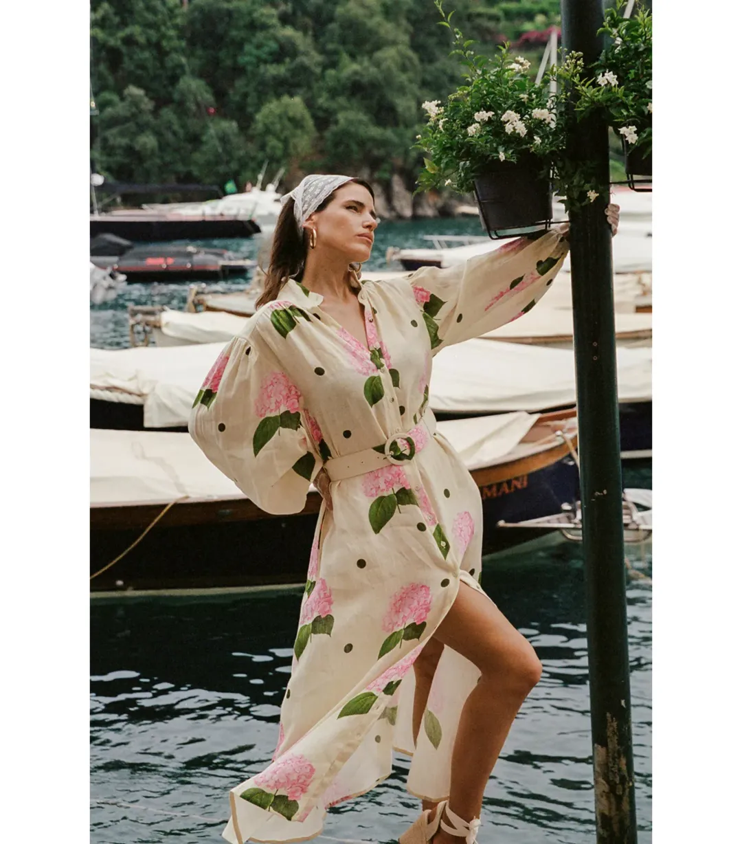 Palm Noosa Noddy Maxi Dress Portofino Polka Dot Size AU 10 for rent on The Volte - main image