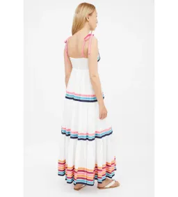Zimmermann Lulu Ribbon Tiered Maxi Dress in Multi White Size 0/ AU 8 for rent on The Volte - image 3