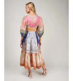 Zimmermann Anneke Lantern Midi Dress Spliced Size 1 / AU 10 for rent on The Volte - image 3