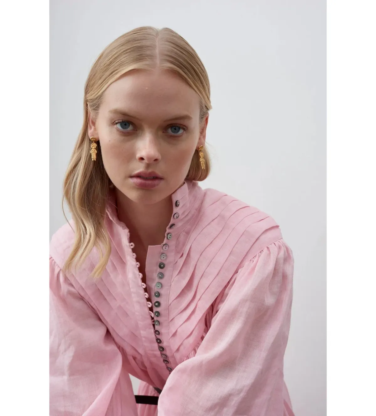 Alemais Halcyon Midi Dress in Pink Size 8 for rent on The Volte - main image