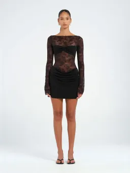 Benni Oskar Mini Dress Black Size AU 6 for rent on The Volte - image 1