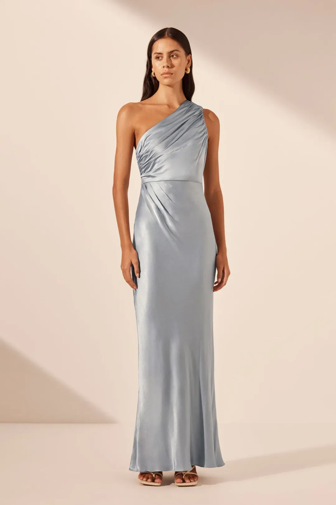 Shona Joy La Lune One Shoulder Dress Blue Size AU 12 for rent on The Volte - main image