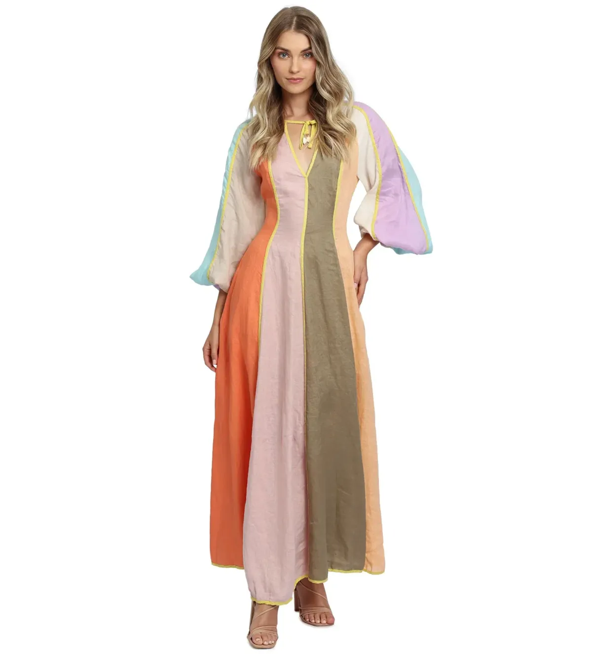 Zimmermann Lola Panelled Midi Dress Size 10 for rent on The Volte - main image