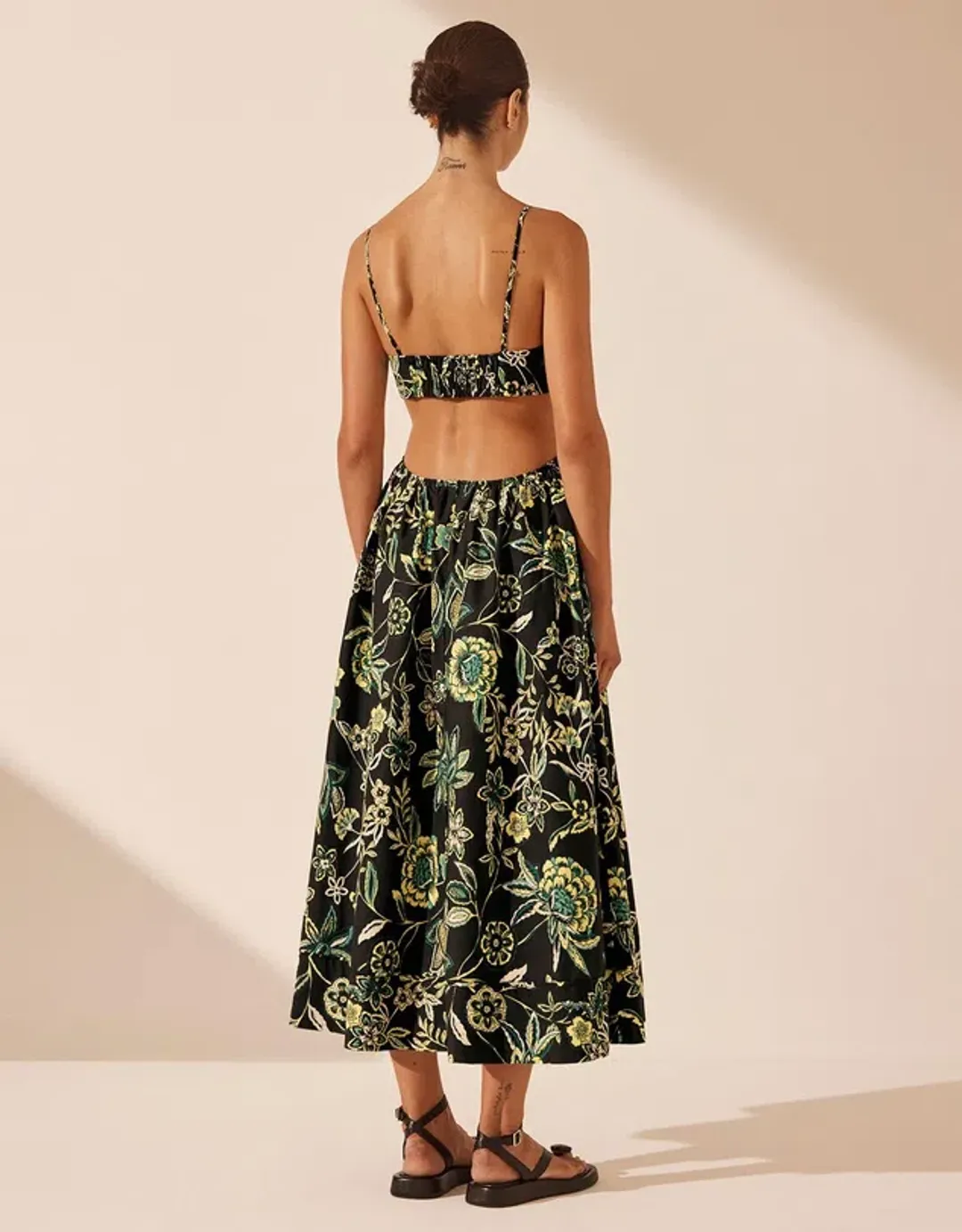 Shona Joy Lina Bustier Cut Out Midi Dress Size 12 for rent on The Volte - main image