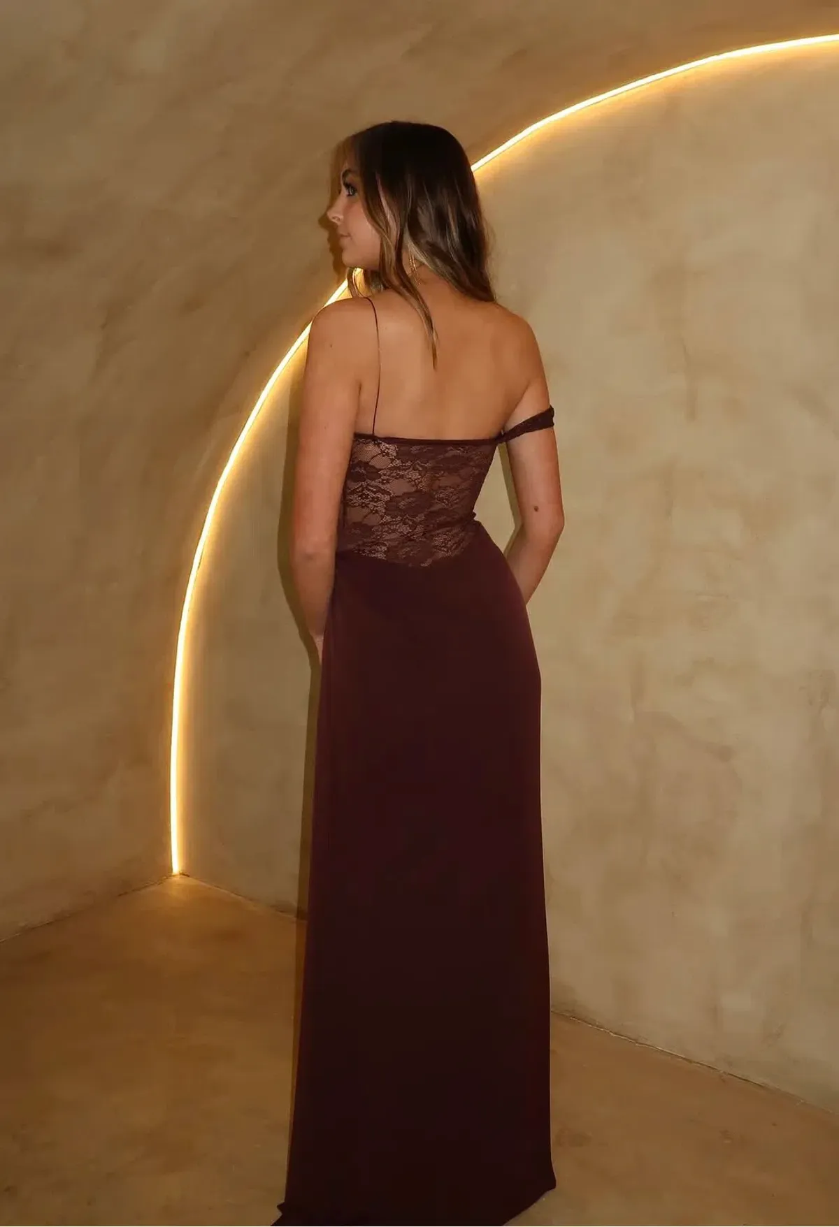 Natalie Rolt Sloane Maxi Dress Espresso Size 2 AU 10 - Image 3