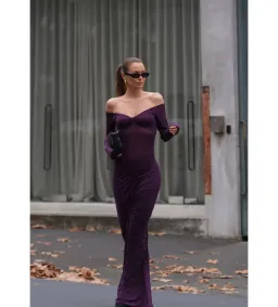 Benni Wilma Maxi Dress in Deep Purple Size 8 for rent on The Volte - image 2