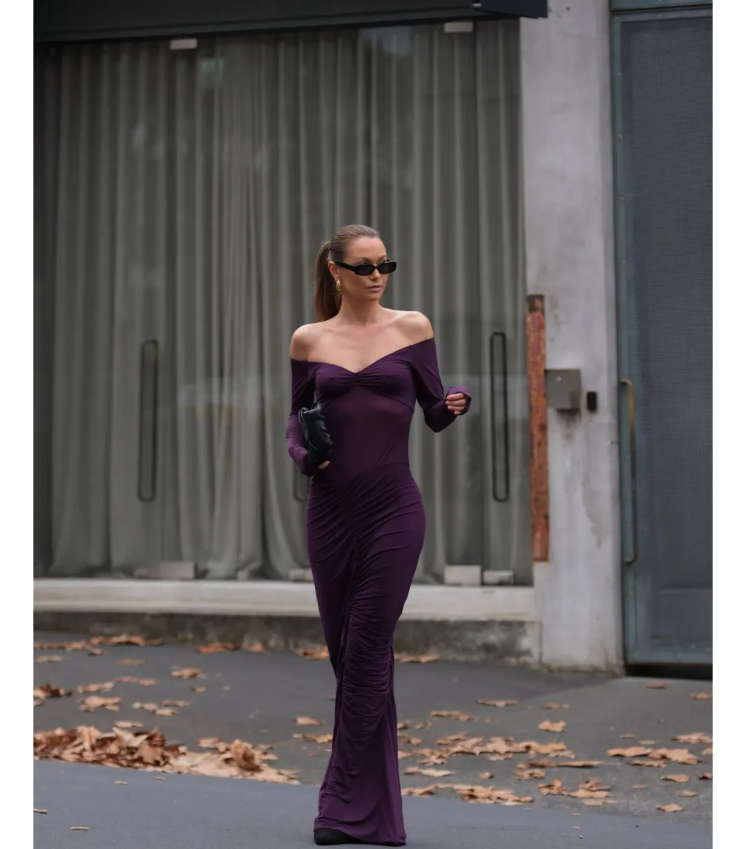 Benni Wilma Maxi Dress in Deep Purple Size AU 10 for rent on The Volte - main image