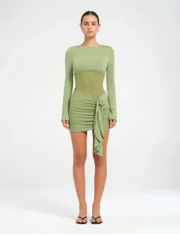 Benni Juni Mini Dress in Grass Size AU 6 for rent on The Volte - image 1