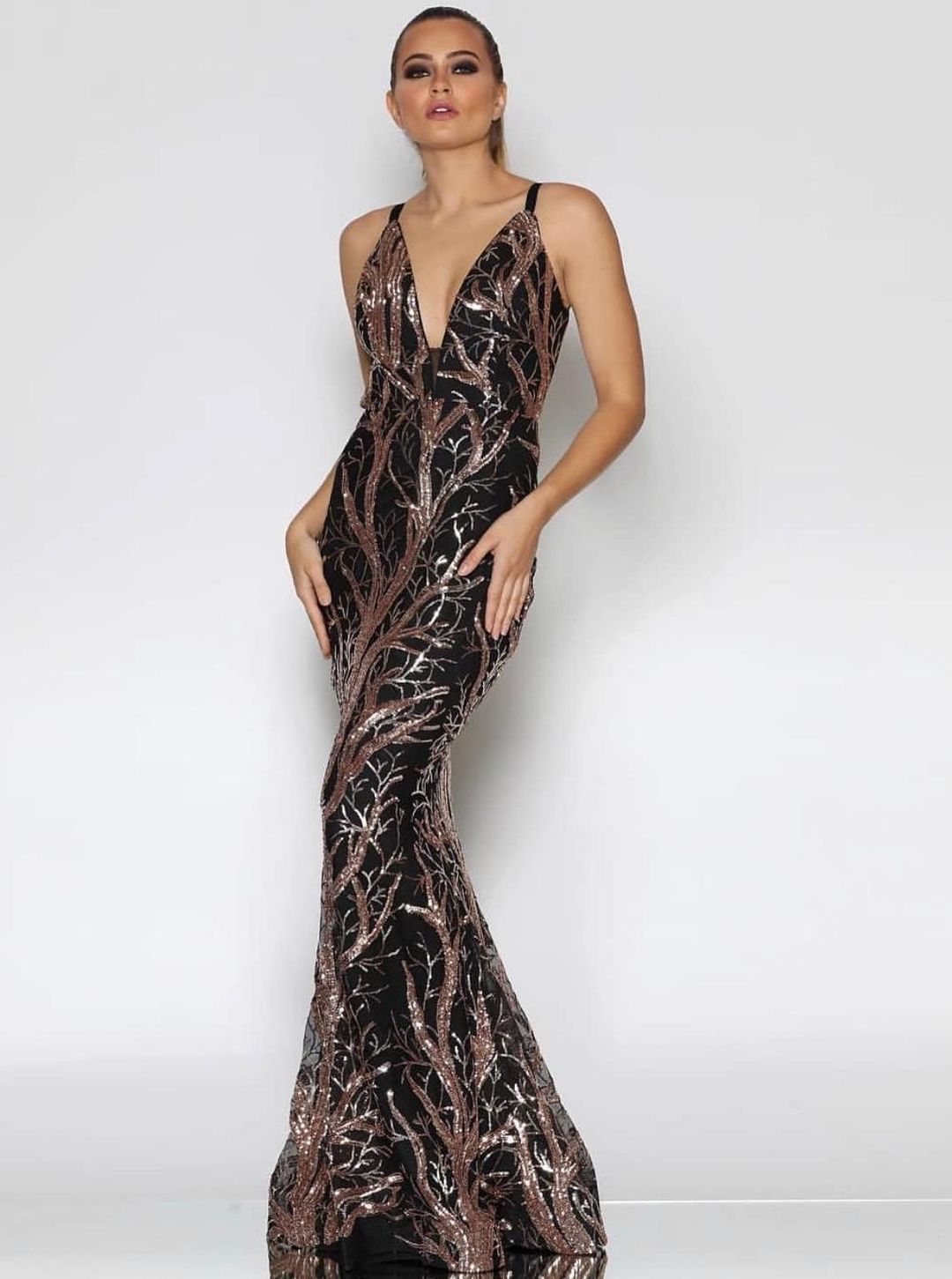 Jadore Sequin Mermaid Dress size 6 for rent on The Volte - main image