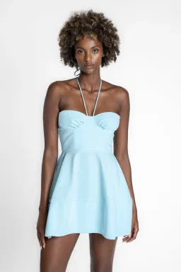 One Fell Swoop Evelyn Mini Dress Dove Size AU 10 for rent on The Volte - image 2