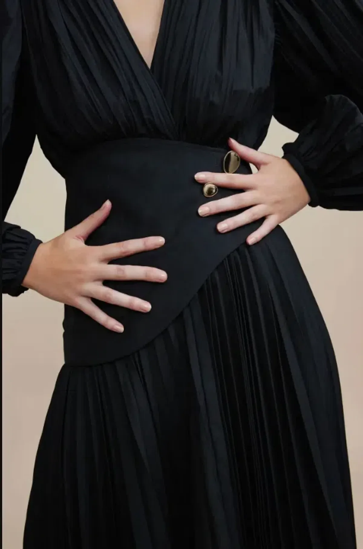 Acler Brooke Dress Midi Black Size AU 12 - Image 4
