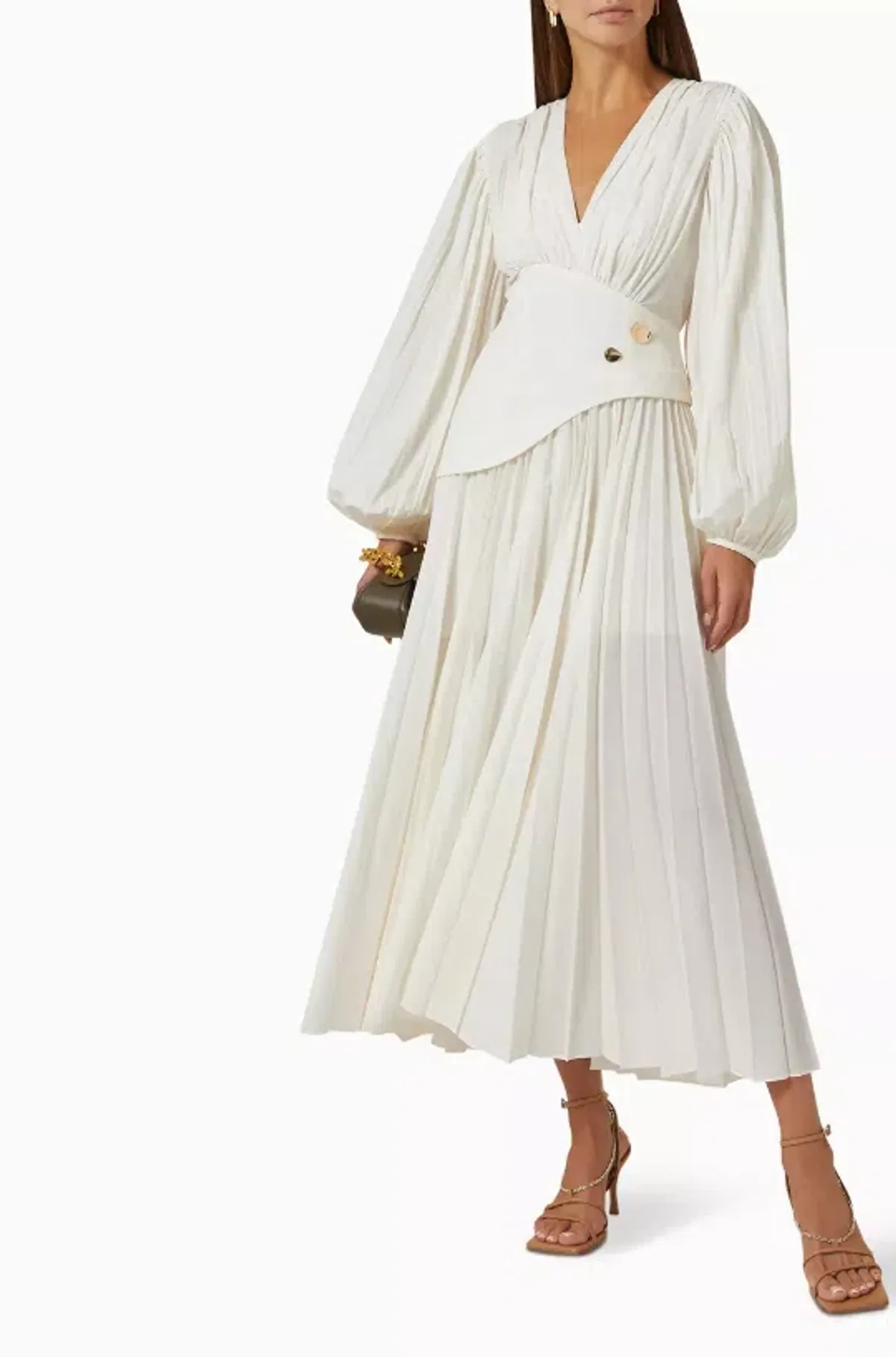 Acler Brooke Dress Midi Ivory Size AU 12 - Image 1